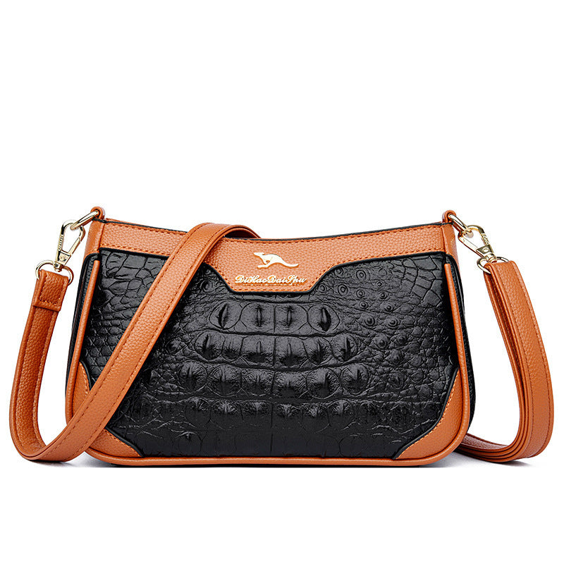 Alligator Pattern Crossbody Bag