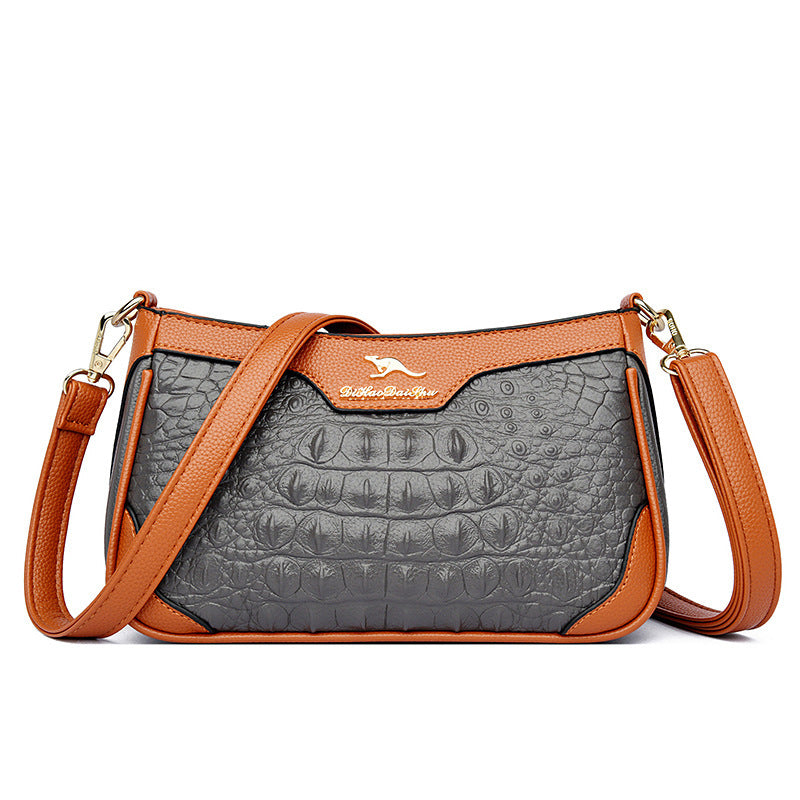 Alligator Pattern Crossbody Bag