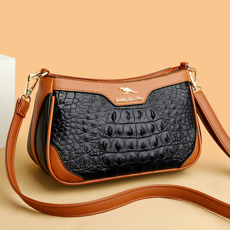 Alligator Pattern Crossbody Bag