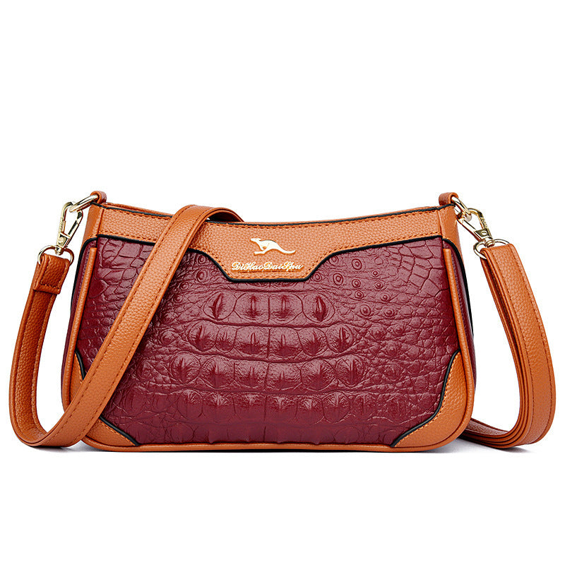 Alligator Pattern Crossbody Bag