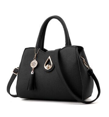 Women's PU Leather Tote Bag with Tassel